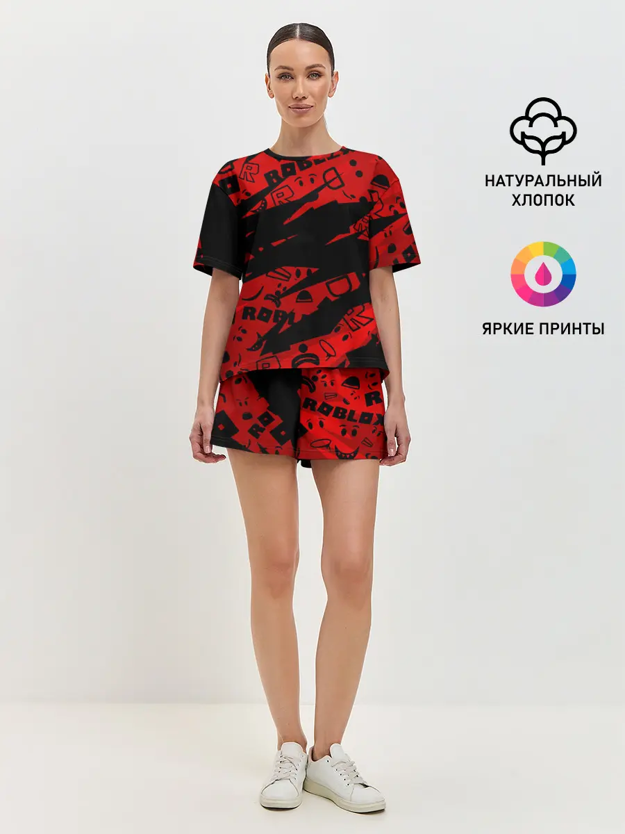 Женская пижама с шортами / Roblox