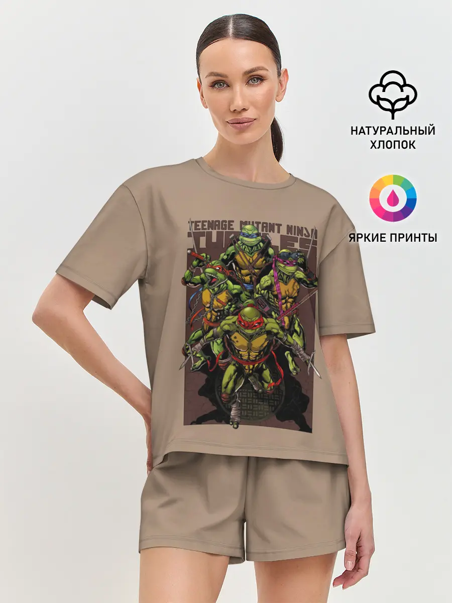 Женская пижама с шортами / Черепашки-ниндзя