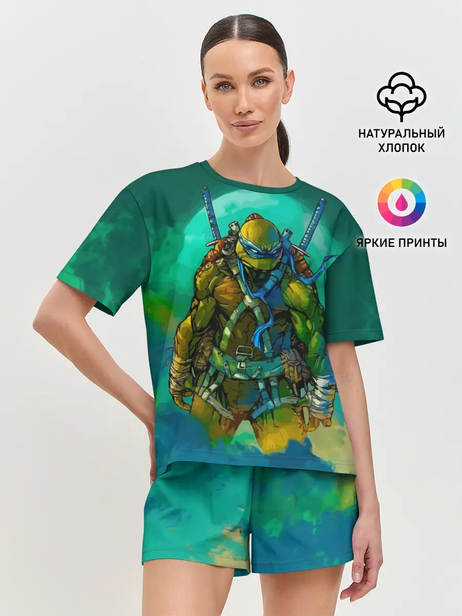 Женская пижама с шортами / Черепашки ниндзя