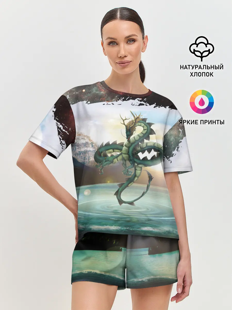 Женская пижама с шортами / Дракон | Dragon