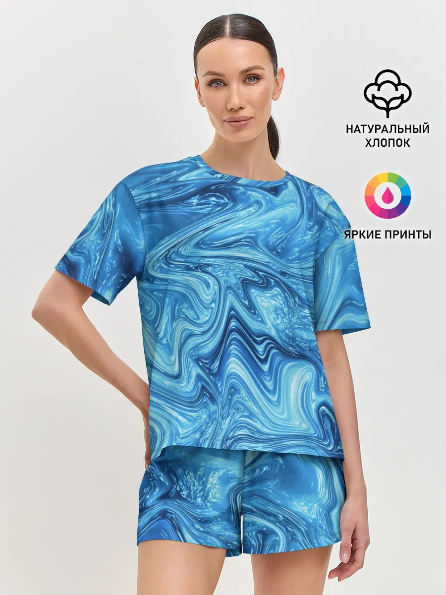 Женская пижама с шортами / Водоворот