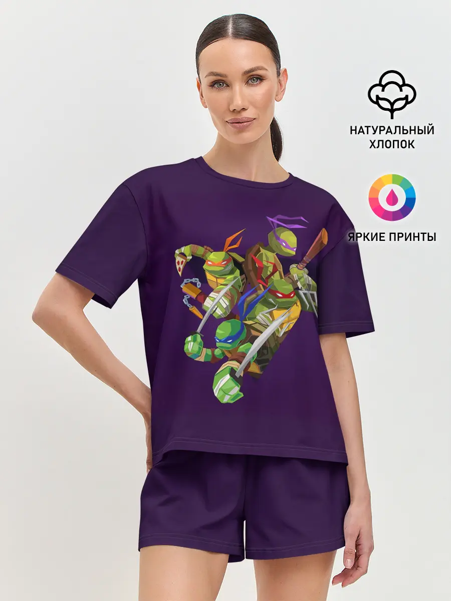 Женская пижама с шортами / ЧЕРЕПАШКИ НИНДЗЯ