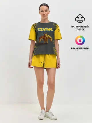 Женская пижама с шортами / Пикачок