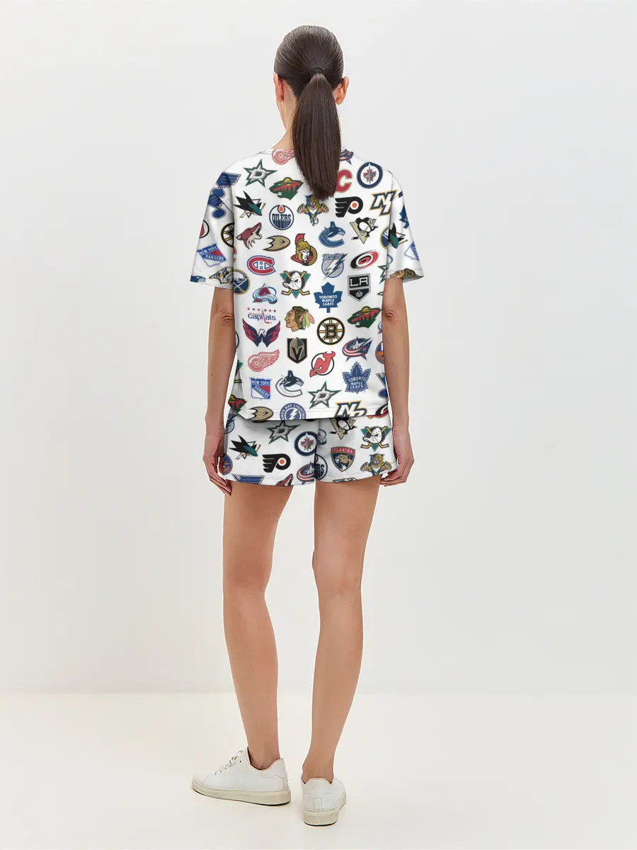 Женская пижама с шортами / Логотипы НХЛ