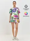 Женская пижама с шортами / Цветы