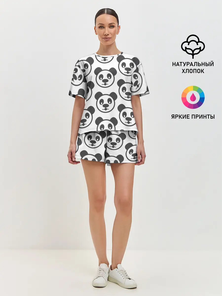Женская пижама с шортами / panda