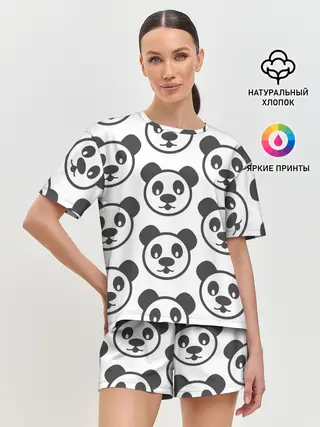 Женская пижама с шортами / panda