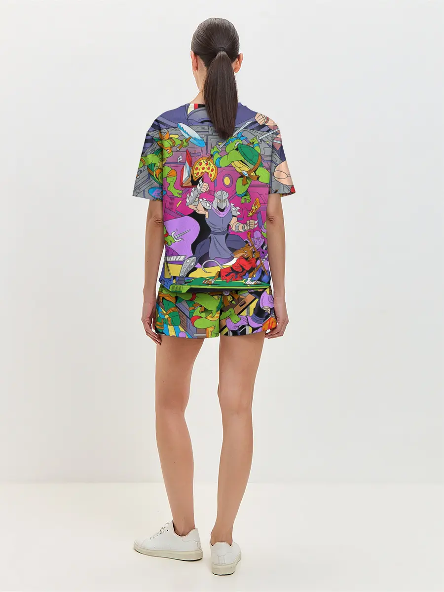 Женская пижама с шортами / ЧЕРЕПАШКИ