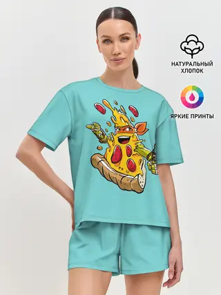 Женская пижама с шортами / PIZZA TIME