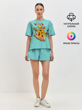 Женская пижама с шортами / PIZZA TIME