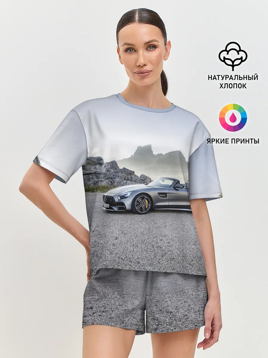 Женская пижама с шортами / Mercedes V8 Biturbo