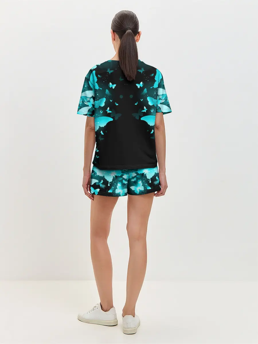 Женская пижама с шортами / НЕОНОВЫЕ БАБОЧКИ | NEON