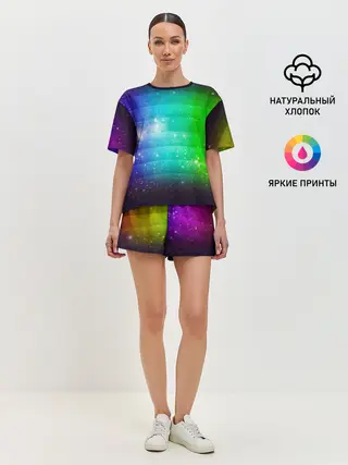 Женская пижама с шортами / Space