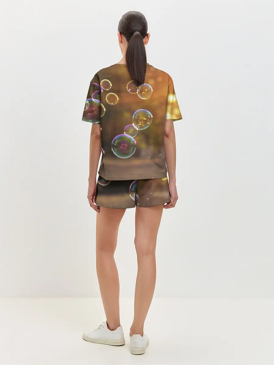 Женская пижама с шортами / Мыльные пузыри.