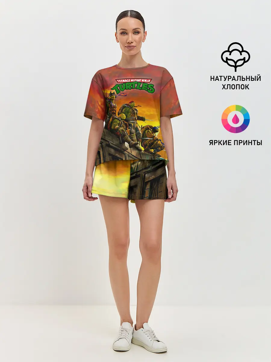 Женская пижама с шортами / Черепашки - ниндзя