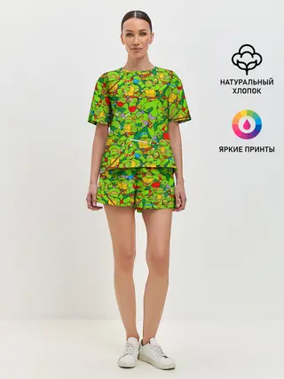 Женская пижама с шортами / Черепашки - ниндзя