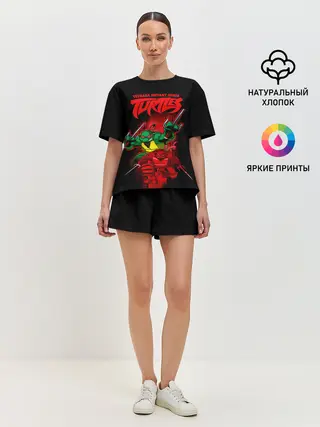 Женская пижама с шортами / Черепашки - ниндзя Рафаэль