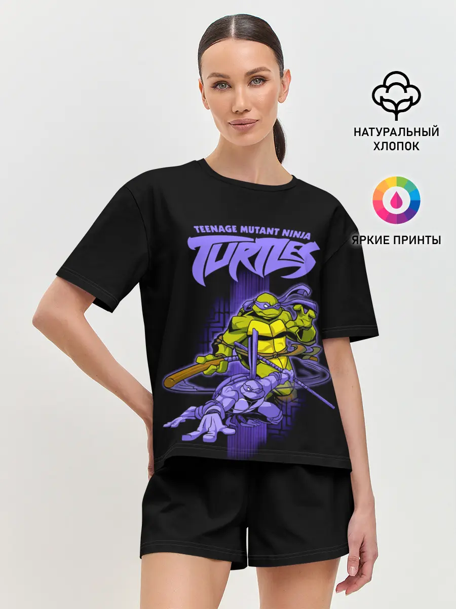 Женская пижама с шортами / Черепашки - ниндзя