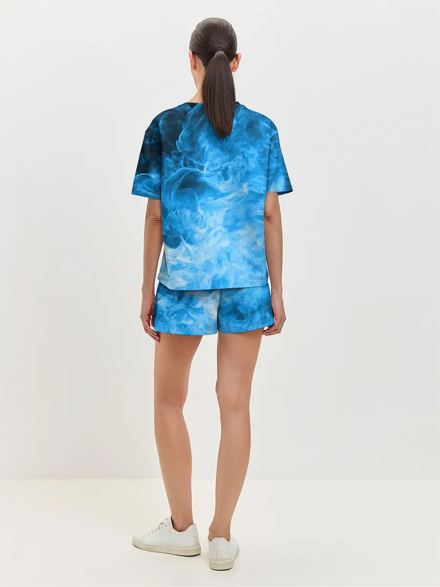 Женская пижама с шортами / ОГОНЬ BLUE