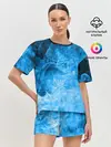 Женская пижама с шортами / ОГОНЬ BLUE