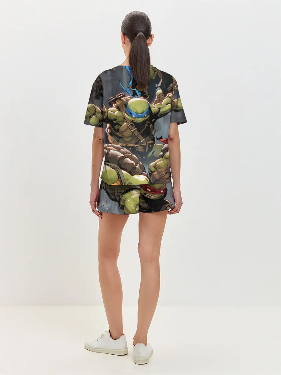 Женская пижама с шортами / ЧЕРЕПАШКИ