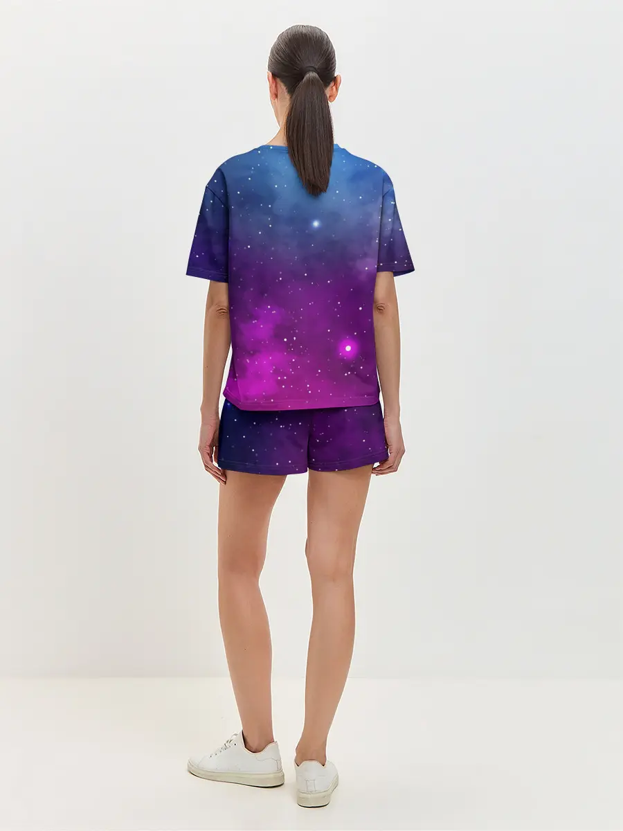 Женская пижама с шортами / НЕОНОВЫЙ КОСМОС