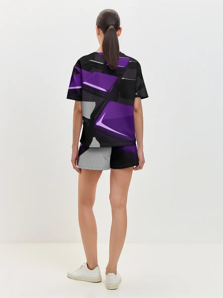 Женская пижама с шортами / НЕОНОВАЯ ГЕОМЕТРИЯ