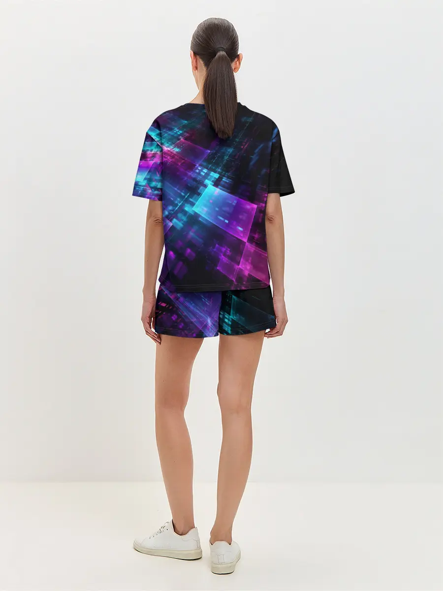 Женская пижама с шортами / НЕОНОВАЯ АБСТРАКЦИЯ