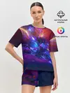Женская пижама с шортами / SPACE ABSTRACT