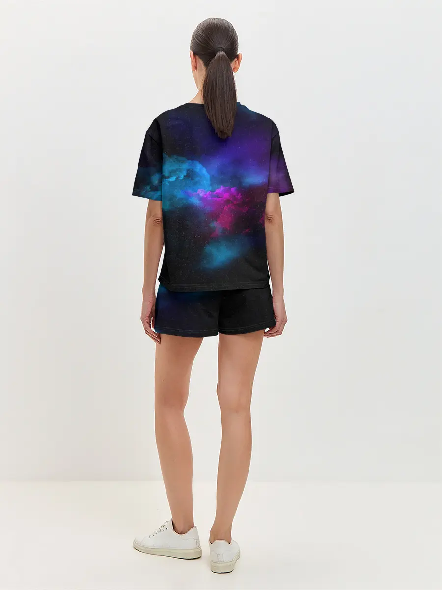 Женская пижама с шортами / НЕОН КОСМОС