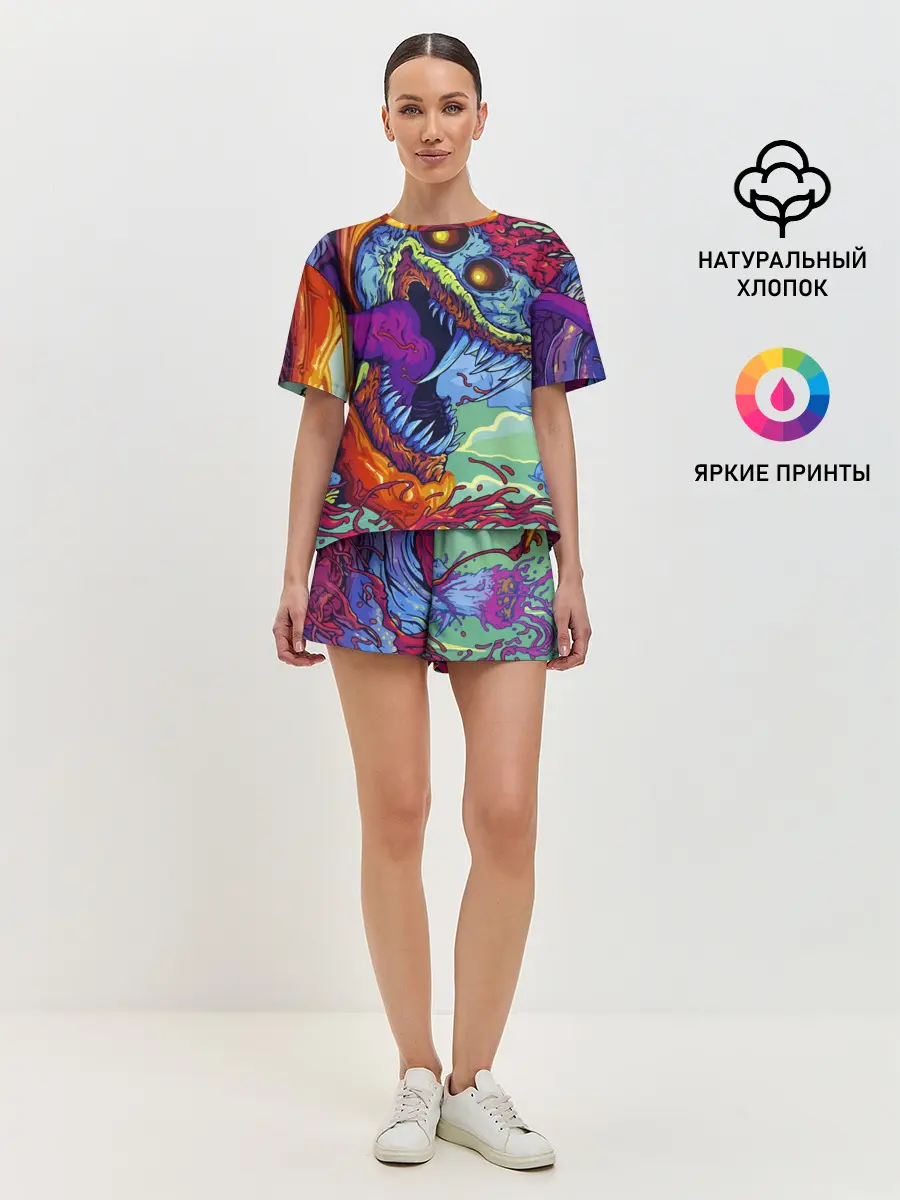 Женская пижама с шортами / CS GO HYPERBEAST | КС ГО ХАЙПЕРБИСТ