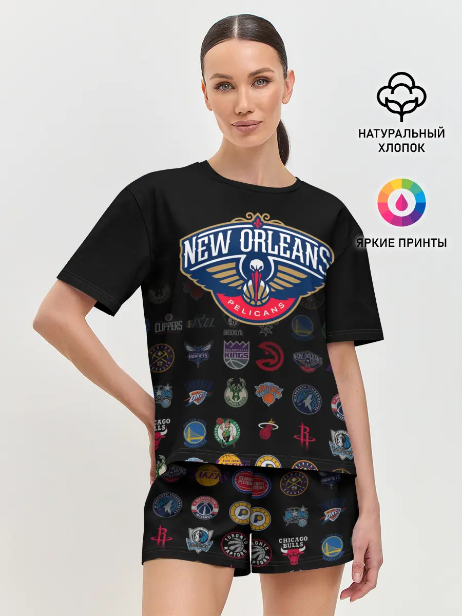 Женская пижама с шортами / New Orleans Pelicans