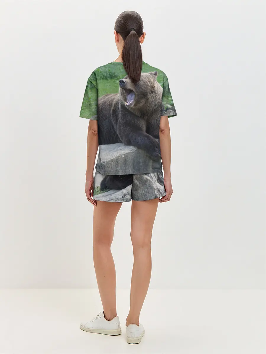 Женская пижама с шортами / Медведь
