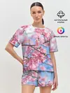 Женская пижама с шортами / Ветки Сакуры