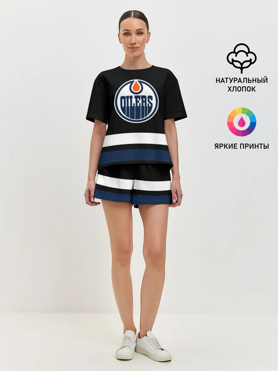 Женская пижама с шортами / Эдмонтон Ойлерз