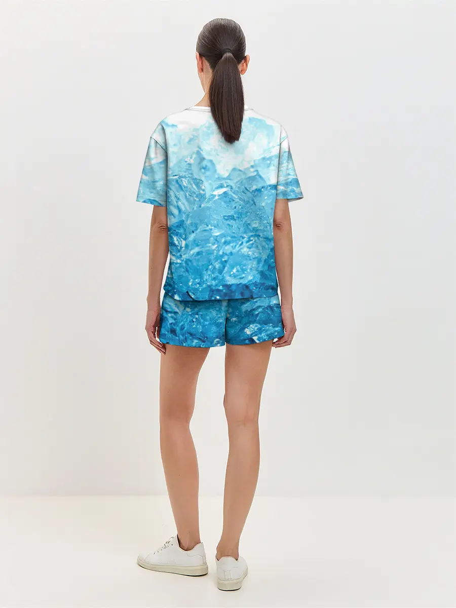 Женская пижама с шортами / Лёд
