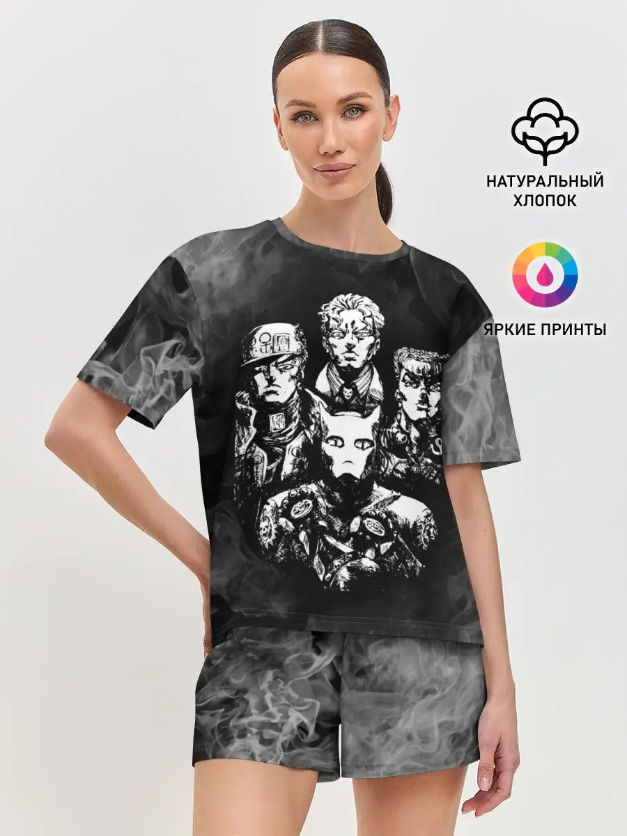 Женская пижама с шортами / Diamond is Unbreakable gray