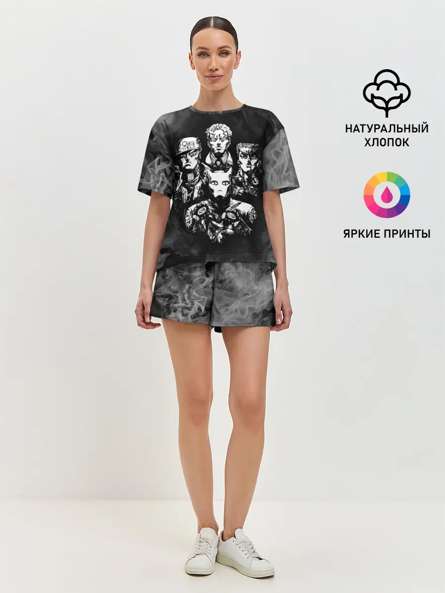 Женская пижама с шортами / Diamond is Unbreakable gray