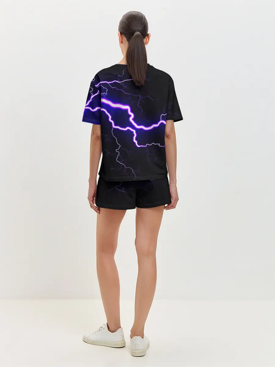 Женская пижама с шортами / УДАР МОЛНИИ