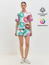 Женская пижама с шортами / Любитель пончиков