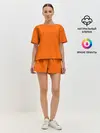 Женская пижама с шортами / Цвет апельсиновая корка