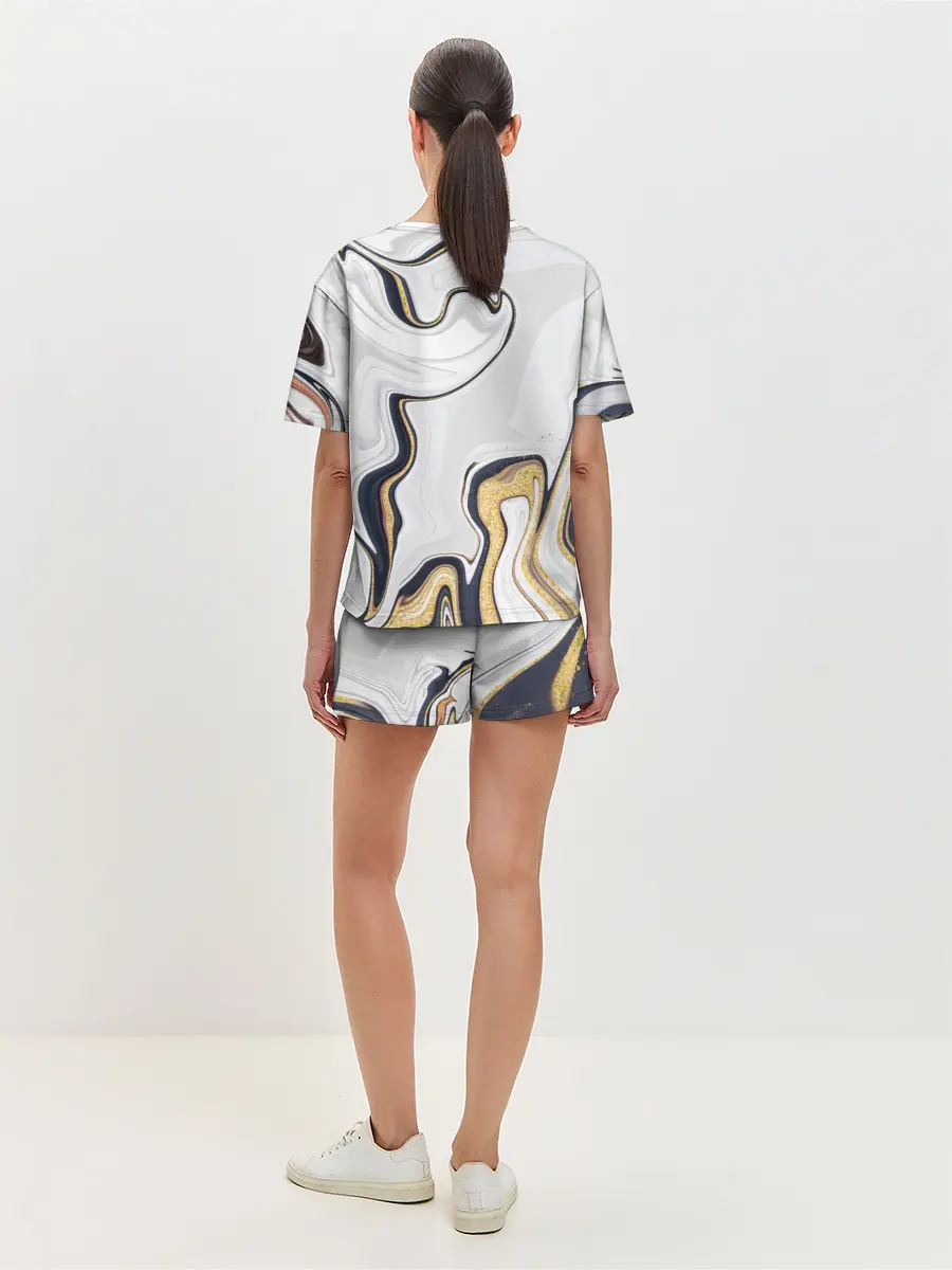 Женская пижама с шортами / Абстракция