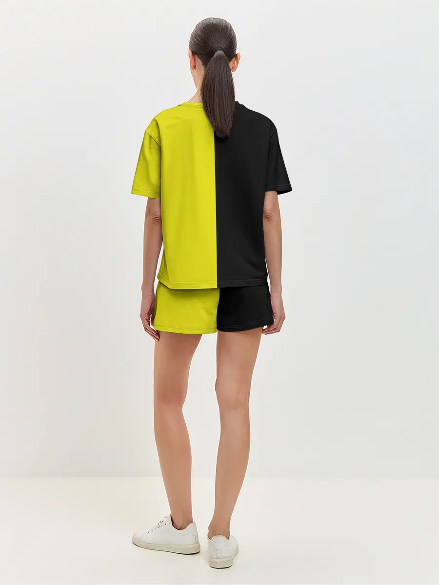 Женская пижама с шортами / BLACK YELLOW | ЧЕРНО ЖЕЛТЫЙ