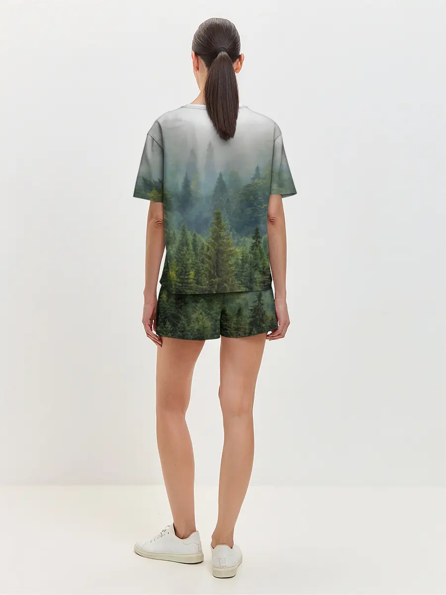 Женская пижама с шортами / Лес