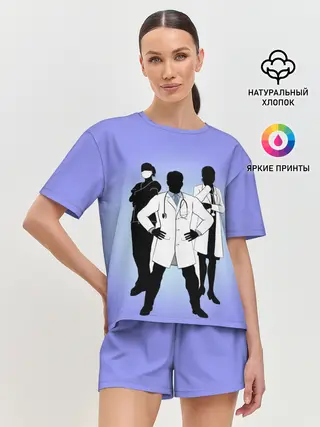 Женская пижама с шортами / Герои наших дней