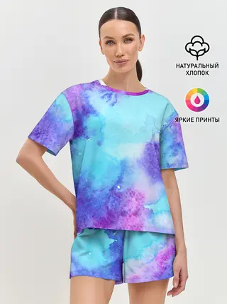 Женская пижама с шортами / Краски