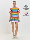 Женская пижама с шортами / Радужные полосы