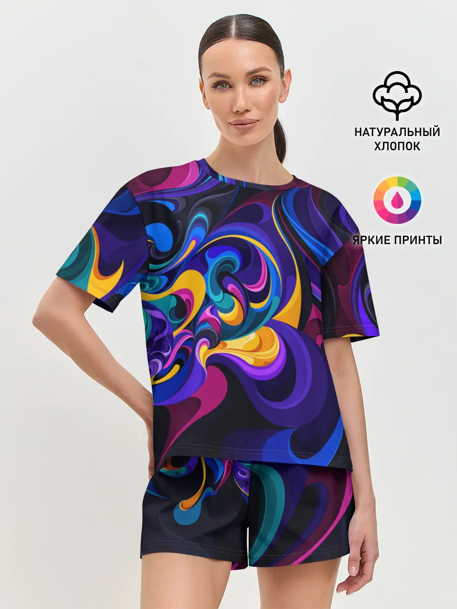 Женская пижама с шортами / ABSTRACT COLOR