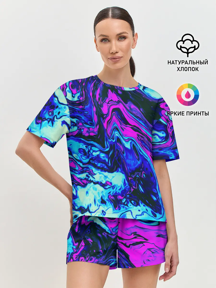 Женская пижама с шортами / DIGITAL ABSTRACT