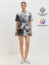 Женская пижама с шортами / DIGITAL ABSTRACT GLITCH | ГЛИТЧ